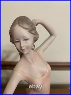 Vintage Flamenco Dancer Capodimonte Style L'Arte Nel Mondo Figurine Statue Italy