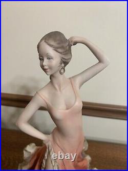 Vintage Flamenco Dancer Capodimonte Style L'Arte Nel Mondo Figurine Statue Italy