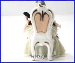 Vintage Germany Lace Miniature 2 Seated Figurines, Man & Women