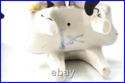 Vintage Germany Lace Miniature 2 Seated Figurines, Man & Women