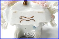 Vintage Germany Lace Miniature 2 Seated Figurines, Man & Women