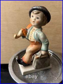 Vintage Goebel Hummel Boy With Bag Figurine #2/0 Porcelain W. Germany