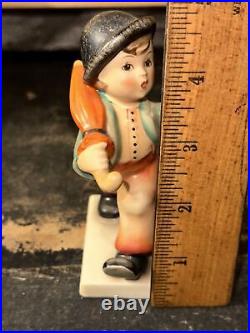 Vintage Goebel Hummel Boy With Bag Figurine #2/0 Porcelain W. Germany