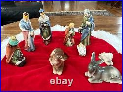Vintage Goebel Hummel Sacrart W. Germany 9 piece Nativity Set