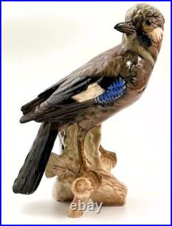 Vintage Goebel Jay Bird Porcelain Figurine CV94 Large 9 Tall West Germany