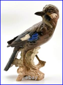 Vintage Goebel Jay Bird Porcelain Figurine CV94 Large 9 Tall West Germany