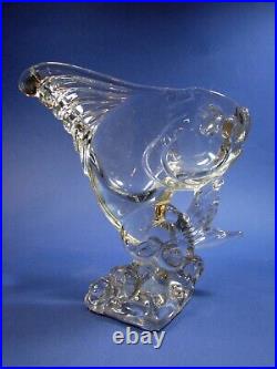 Vintage HEISEY Crystal ANIMAL Figurine FISH BOWL. Excellent Condition