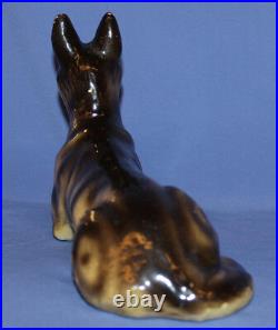 Vintage Hand Made Ceramic Dog Statuette