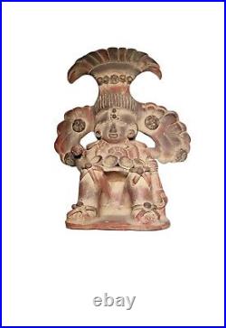 Vintage Hand Made Figural Pottery Statue Sculpture, South American