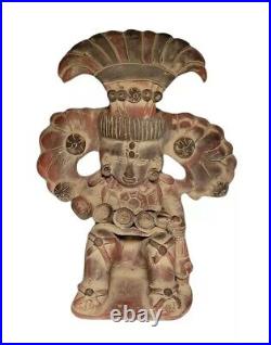 Vintage Hand Made Figural Pottery Statue Sculpture, South American
