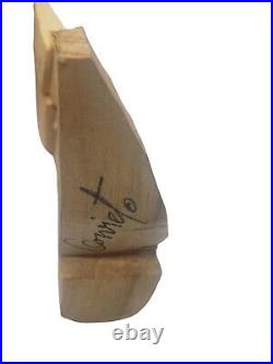 Vintage Handcrafted Wooden Pinocchio Figurine 18 Signed