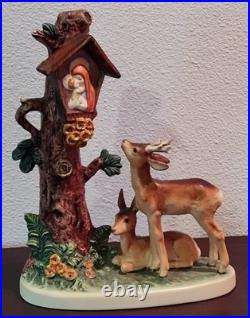 Vintage Hummel Goebel #183 FOREST SHRINE Mary & Baby Jesus Deer Tree /W Germany