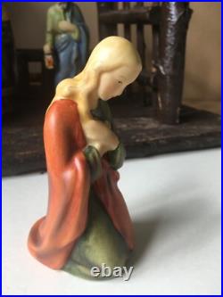 Vintage Hummel Nativity HX 82 TMK1 /TMK2 + Rustic Creche Vintage Hummel Nativity HX 82 TMK1 /TMK2 + Rustic Creche