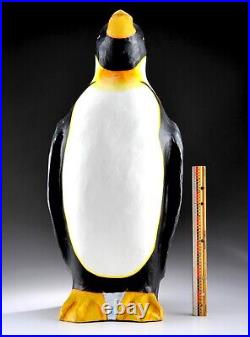 Vintage Large 24 Tall Papier Mache Patio Penguin