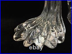 Vintage Large Fauttes L. Crystal Dolphin Figurine, Signed, 12 7/8 T x 13 1/2 W