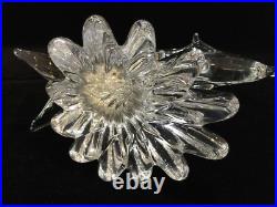 Vintage Large Fauttes L. Crystal Dolphin Figurine, Signed, 12 7/8 T x 13 1/2 W