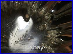 Vintage Large Fauttes L. Crystal Dolphin Figurine, Signed, 12 7/8 T x 13 1/2 W