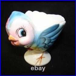 Vintage Lefton Bluebird Egg Cup Blue Bird of Happiness