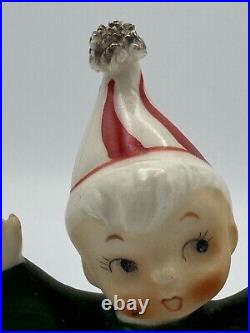 Vintage Lefton Ceramic Christmas Tree Boy Figure Japan