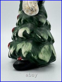 Vintage Lefton Ceramic Christmas Tree Boy Figure Japan