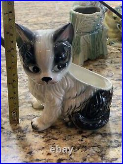 Vintage Lot Ceramic Cat Kitten Planters Figurines McCoy Japan Ardco Brinns
