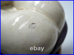 Vintage MCM Ceramic Nude Woman Figurine Statue Peek A Boo WithRose Tattoo