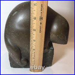Vintage Marian Weisberg Sculpture Possum MCM Heavy 8 lbs Statue 7.25x6.5x4