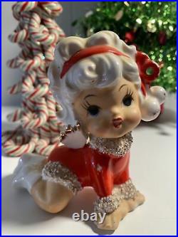 Vintage Marika's Original by Lefton Christmas Crawling Angel Figurine Japan 4799