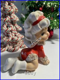 Vintage Marika's Original by Lefton Christmas Crawling Angel Figurine Japan 4799