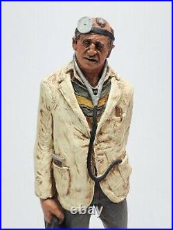 Vintage Michael Garman Sculpture DOCTOR 1970 12 tall With Tag