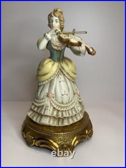 Vintage Mid Century Capodimonte Porcelain Musical Figure Sculptor SCHUBERT SERE