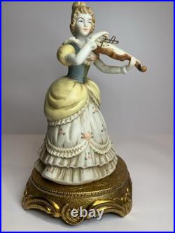 Vintage Mid Century Capodimonte Porcelain Musical Figure Sculptor SCHUBERT SERE