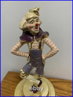 Vintage Rare E M. Co. 1982 Clown Musical Figurine 24k Gold Plated Hand Painted Vintage Rare E M. Co. 1982 Clown Musical Figurine 24k Gold Plated Hand Painted