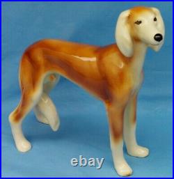 Vintage Saluki Dog Porcelain Figurine Made In England Rare No Chips Or Grazing