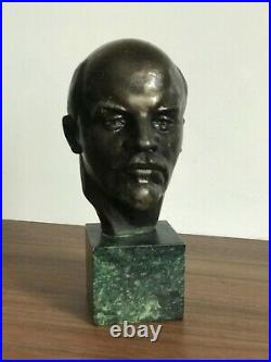Vintage Sculpture bust of V. I. Lenin USSR 1960