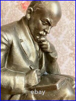 Vintage Statue figurine bust sculpture Lenin Soviet USSR author Zavalov