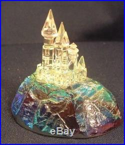 Vintage Swarovski Crystals 2.5 Inch Tall Rainbow Castle Figurine