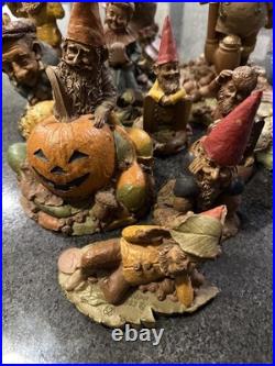 Vintage Tom Clark Gnomes, Lot Of 11 Figurines Rare Excellent