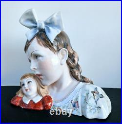 Vintage Vincenzo Bertolotti Porcelain Figurine Girl & Doll by Arturo Pannunzio Vintage Vincenzo Bertolotti Porcelain Figurine Girl & Doll by Arturo Pannunzio