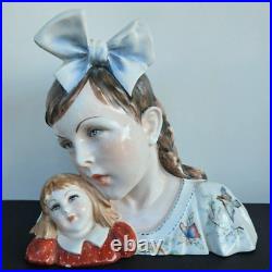 Vintage Vincenzo Bertolotti Porcelain Figurine Girl & Doll by Arturo Pannunzio Vintage Vincenzo Bertolotti Porcelain Figurine Girl & Doll by Arturo Pannunzio