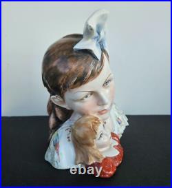 Vintage Vincenzo Bertolotti Porcelain Figurine Girl & Doll by Arturo Pannunzio Vintage Vincenzo Bertolotti Porcelain Figurine Girl & Doll by Arturo Pannunzio