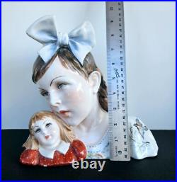 Vintage Vincenzo Bertolotti Porcelain Figurine Girl & Doll by Arturo Pannunzio Vintage Vincenzo Bertolotti Porcelain Figurine Girl & Doll by Arturo Pannunzio