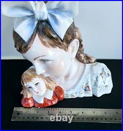 Vintage Vincenzo Bertolotti Porcelain Figurine Girl & Doll by Arturo Pannunzio Vintage Vincenzo Bertolotti Porcelain Figurine Girl & Doll by Arturo Pannunzio