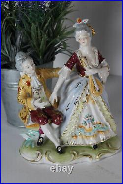 Vintage german porcelain figurine group romantic