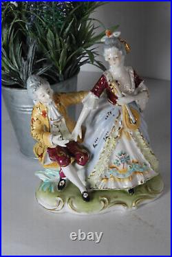 Vintage german porcelain figurine group romantic