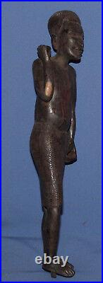 Vintage hand carved wood man figurine
