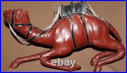 Vintage hand made dromedary camel leather statuette