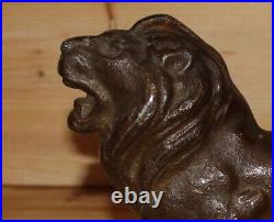 Vintage hand made metal lion figurine