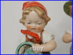 Vintage porcelain figurine boy and girl, German porcelain, made in GDR, rare