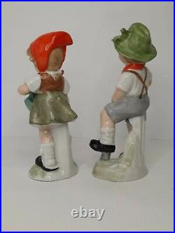 Vintage porcelain figurine boy and girl, German porcelain, made in GDR, rare